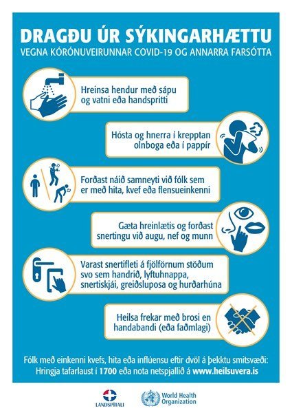 Drögum úr sýkingarhættu / Basic protective measures against the coronavirus
