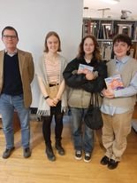 Á myndinni eru Guillaume Bazard sendiherra Frakka á Íslandi, Heiða Rachel Wilkins, Ollie Sánchez-Bru…