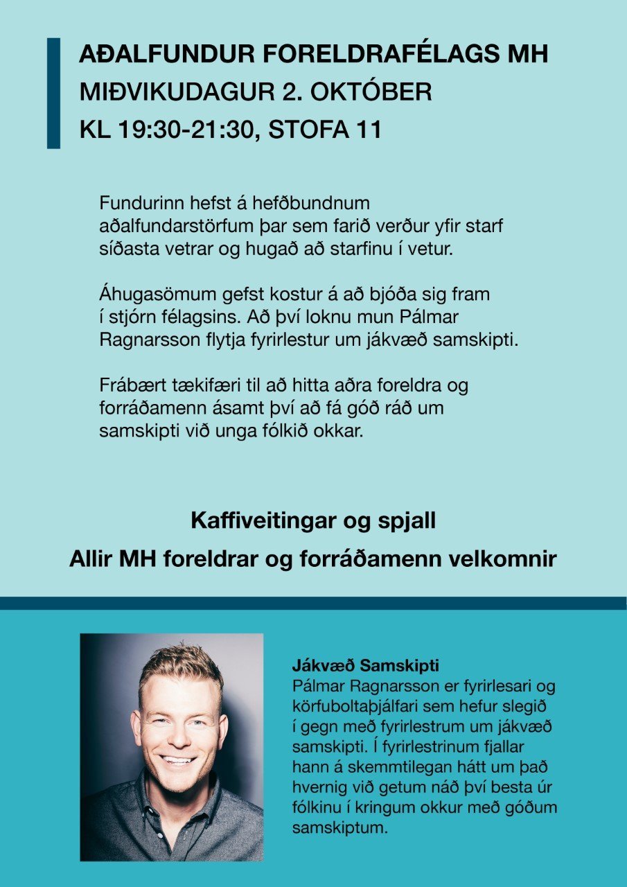 Aðalfundur foreldrafélags MH