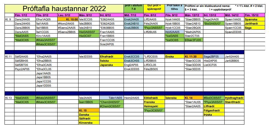 Síðasti kennsludagurinn