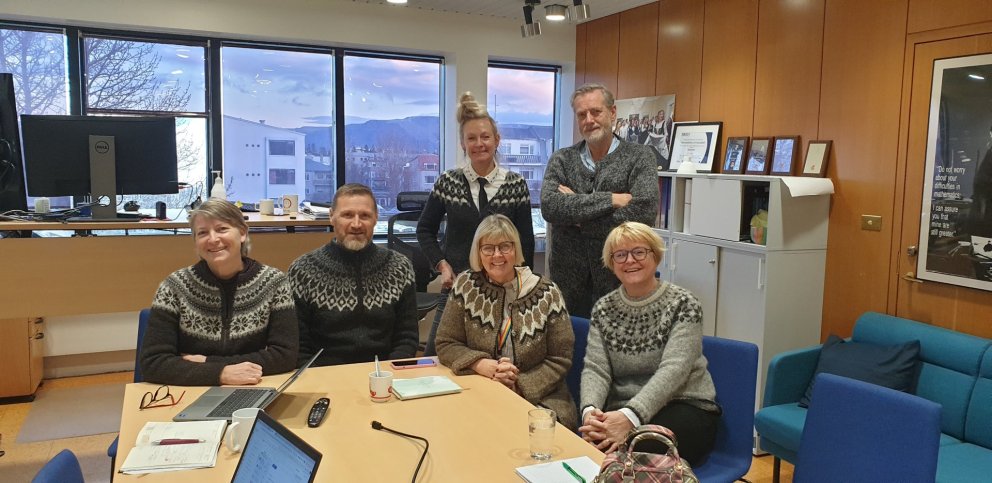 Lopapeysudagurinn var mjög sýnilegur á stjórnendafundi