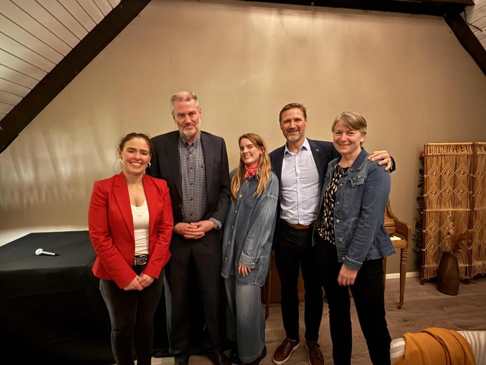 MH-ingarnir Soffía skólameistari FSU, Lárus fyrrverandi rektor MH, Vigdís fyrrum forseti NFMH, Stein…