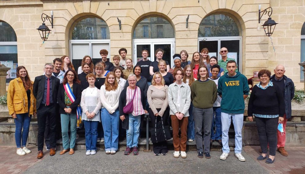 Hópurinn með Sigríði og borgarstjóranum í Bordeaux