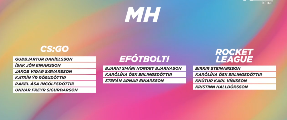 Lið MH í úrslitum framhaldsskólaleika Rafíþróttasamtaka Íslands