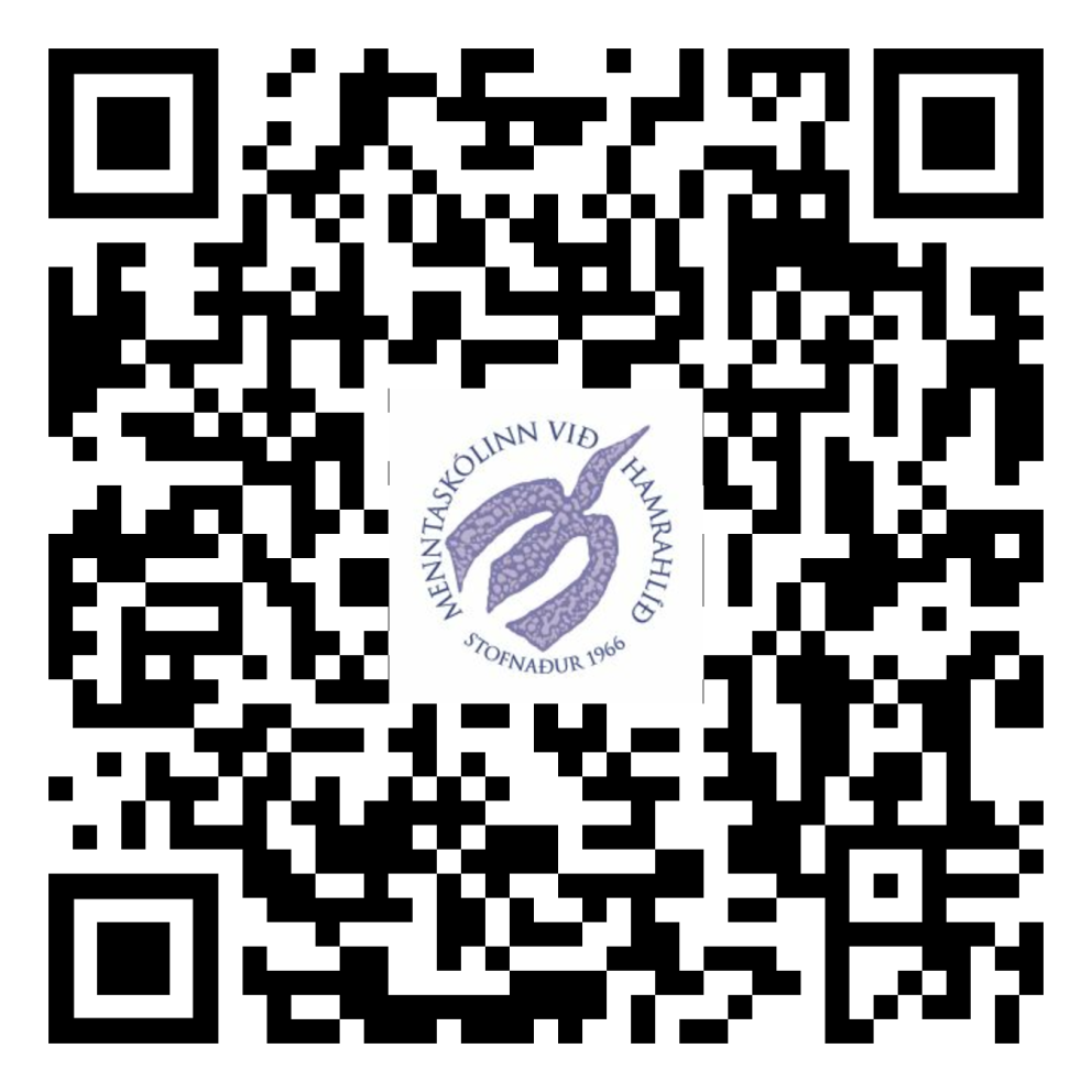 QR kóði Instagramsíðu skólans