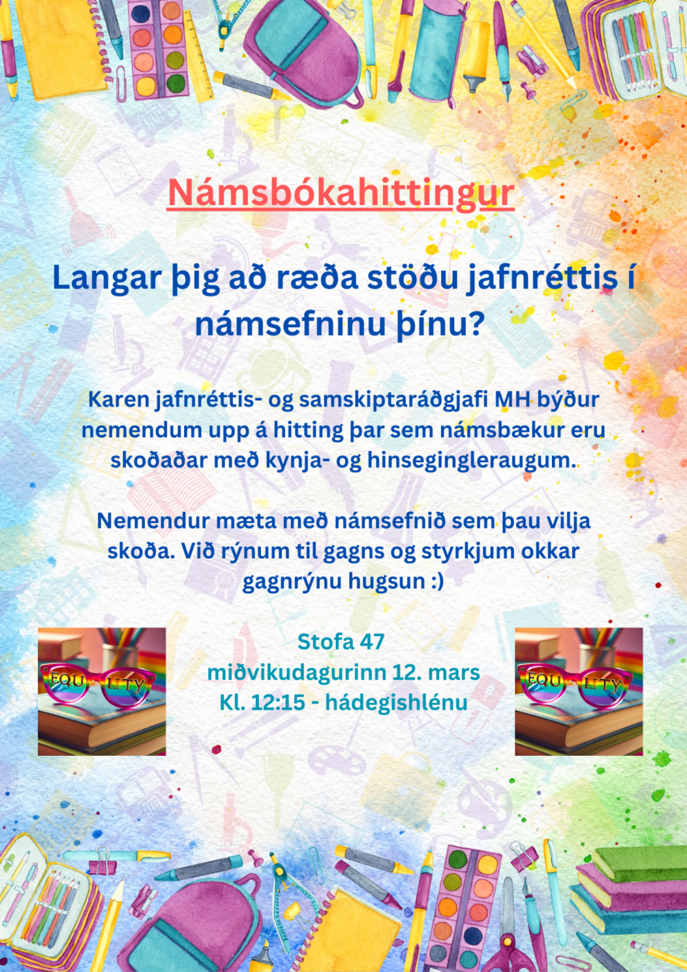 Jafnréttisgleraugu - 12. mars 12:15