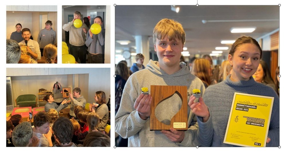 MH er mannréttindaskóli ársins 2025 hjá Amnesty International