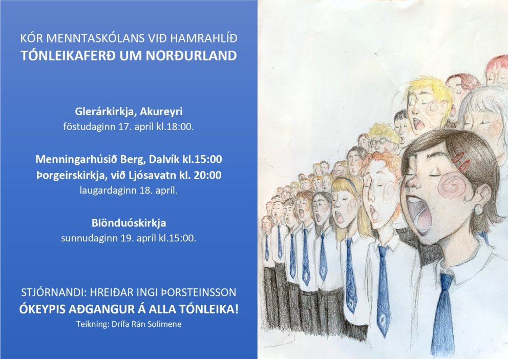 Tónleikaferð kórs MH um Norðurland