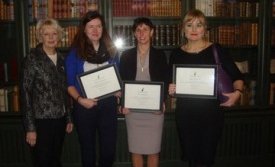 Guðrún Kvaran, Valgerður Garðarsdóttir og aðrir verðlaunahafar