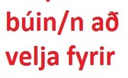 Vali fyrir haustið lýkur um helgina/Course selection ends during the weekend