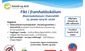 Fræðslufundur fyrir foreldra framhaldsskólanema 23. jan kl. 20:00
