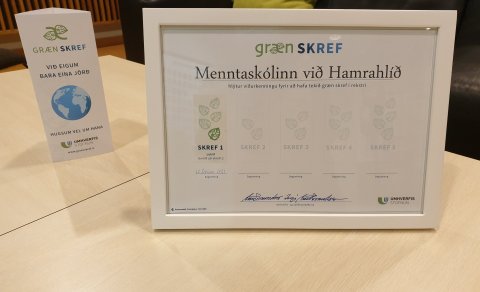 Fyrsta skrefið af fimm í höfn