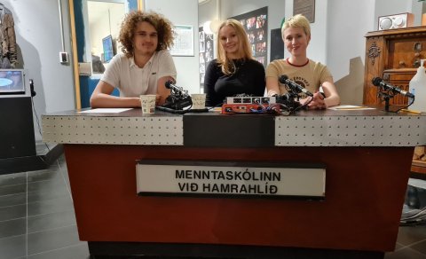 Mynd af liði MH (tekin af ruv.is)