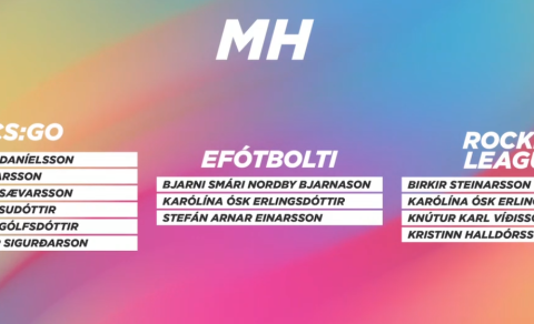 Lið MH í úrslitum framhaldsskólaleika Rafíþróttasamtaka Íslands