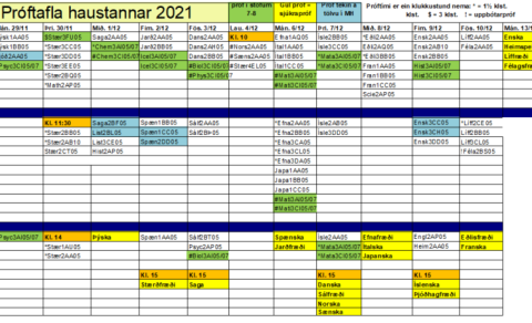 Síðasti kennsludagurinn