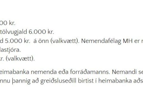 Skólagjöld vorannar 2023