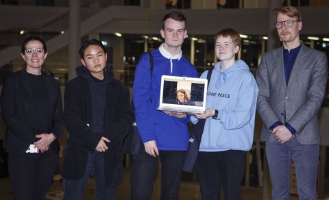 Lið Menntaskólans við Hamrahlíð varð í þriðja sæti.