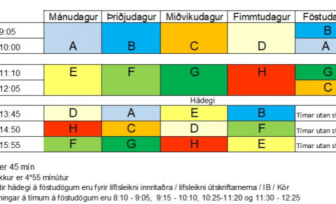 Stundatöflur haustannar